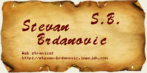 Stevan Brdanović vizit kartica